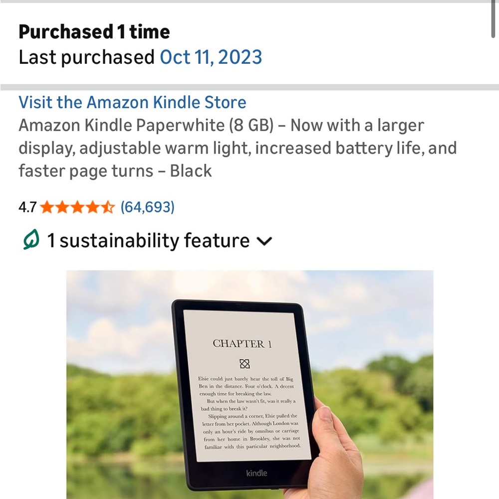 Kindle Paperwhite (8GB) w/ Case - Picture 11 of 11